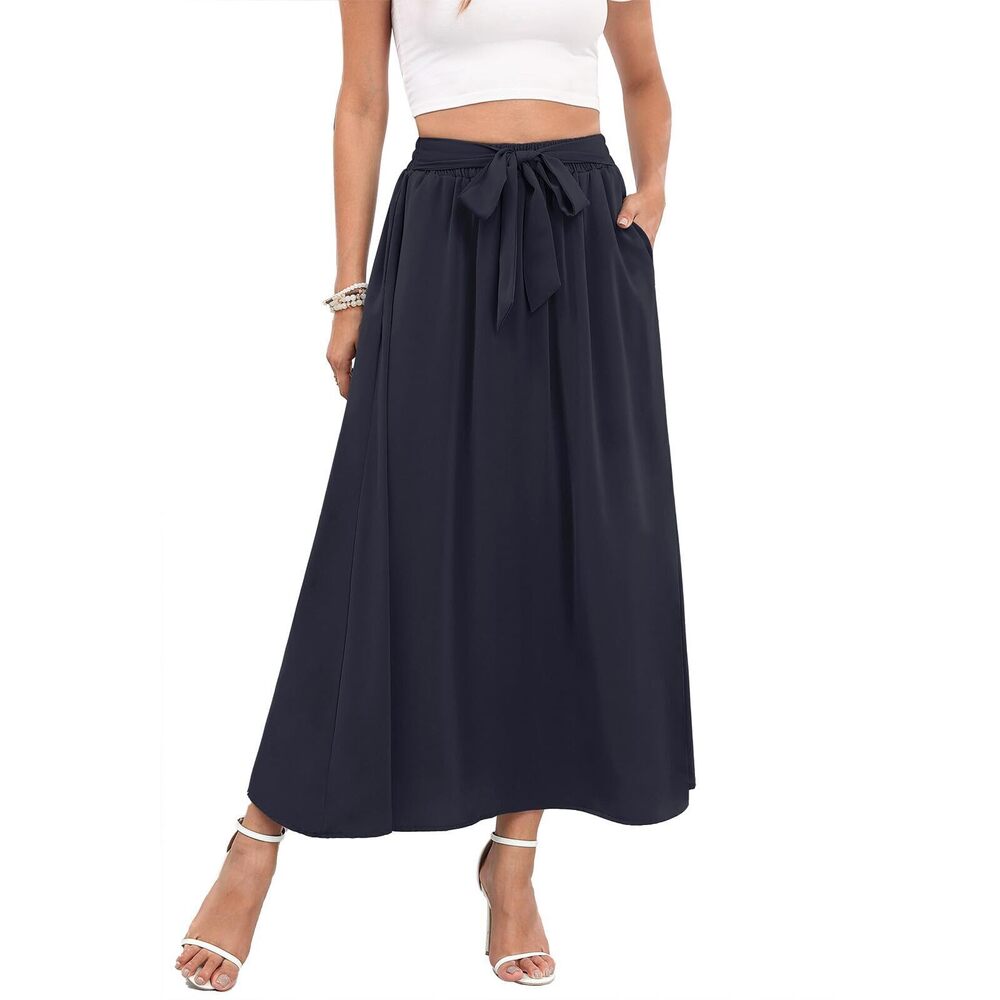3248 Skirts Cute Summer High Waisted A-Line Casual Work Plus Size Swing